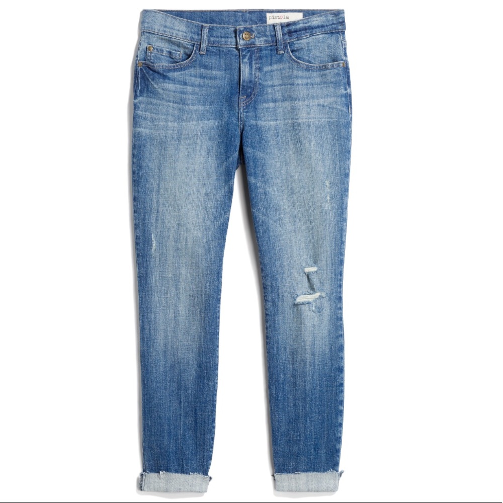 Pistola size 28 roll cuff denim jeans